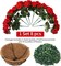 Artificial Hanging Flowers with Baskets, 2 Sets – 16 Red Fake Geraniums for Outdoor Porch, Garden, Balcony, Yard & Patio Decoration
